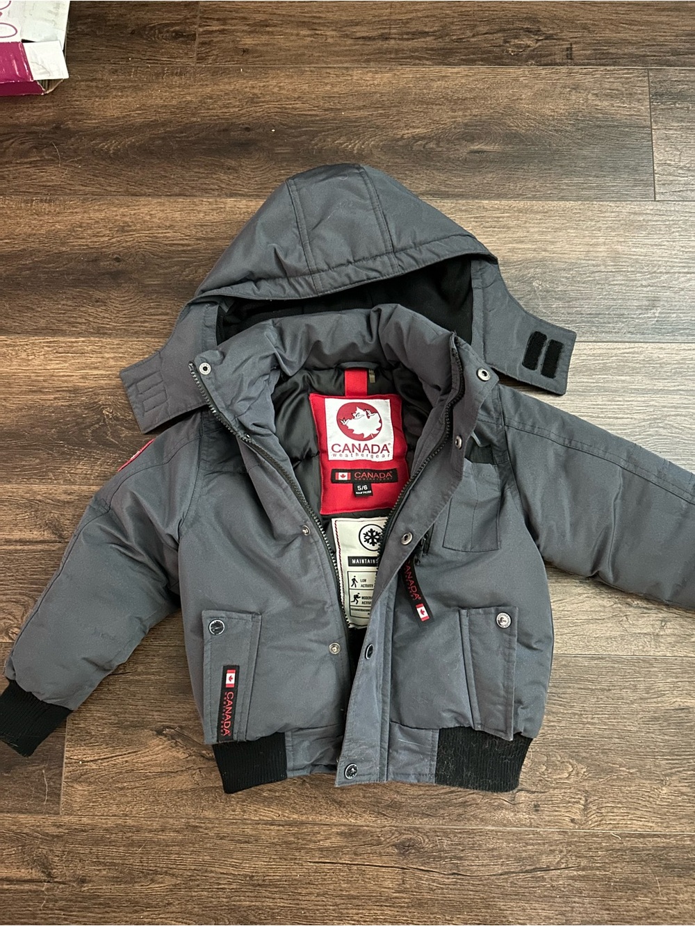 Canada Winter Kids Puffer Jacket - Gray